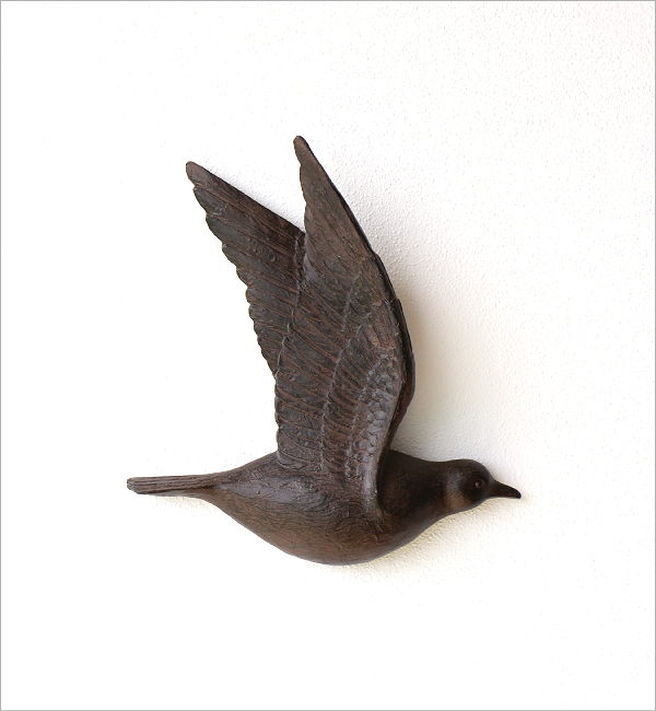 壁飾り 鳥 壁掛け インテリア アンティーク風 レトロ おしゃれ 立体