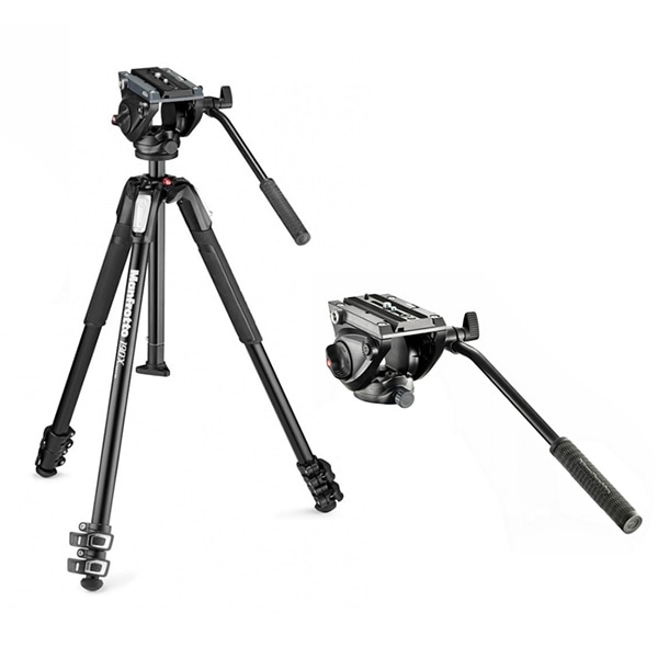 Manfrotto(マンフロット) MVH500AH ビデオ雲台+MT190X3アルミ三脚