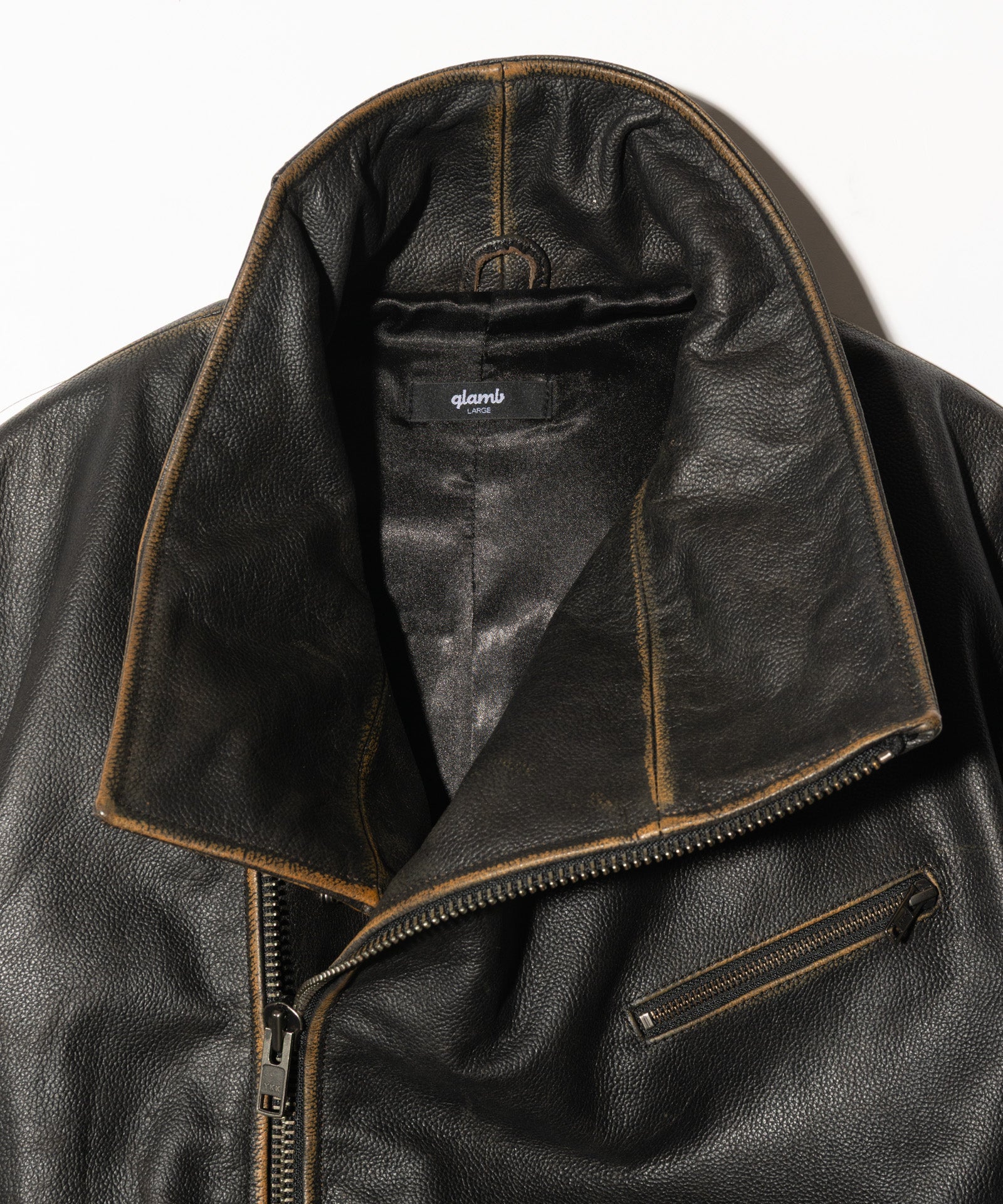 GB0425/JKT01 : High Neck Leather Jacket / ハイネックレザー