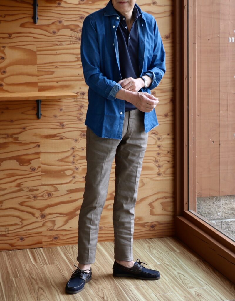 Finamore/フィナモレよりドレス感漂うデニムシャツのご提案です