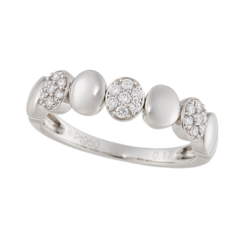 GSTV PT950 ダイヤモンド フレックス リング D 約0.17ct