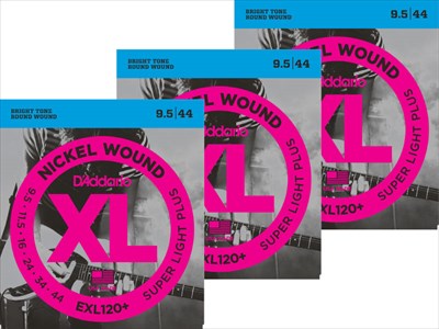 3個セット ダダリオ D'Addario .0095-.044 Super Light Plus EXL-120+