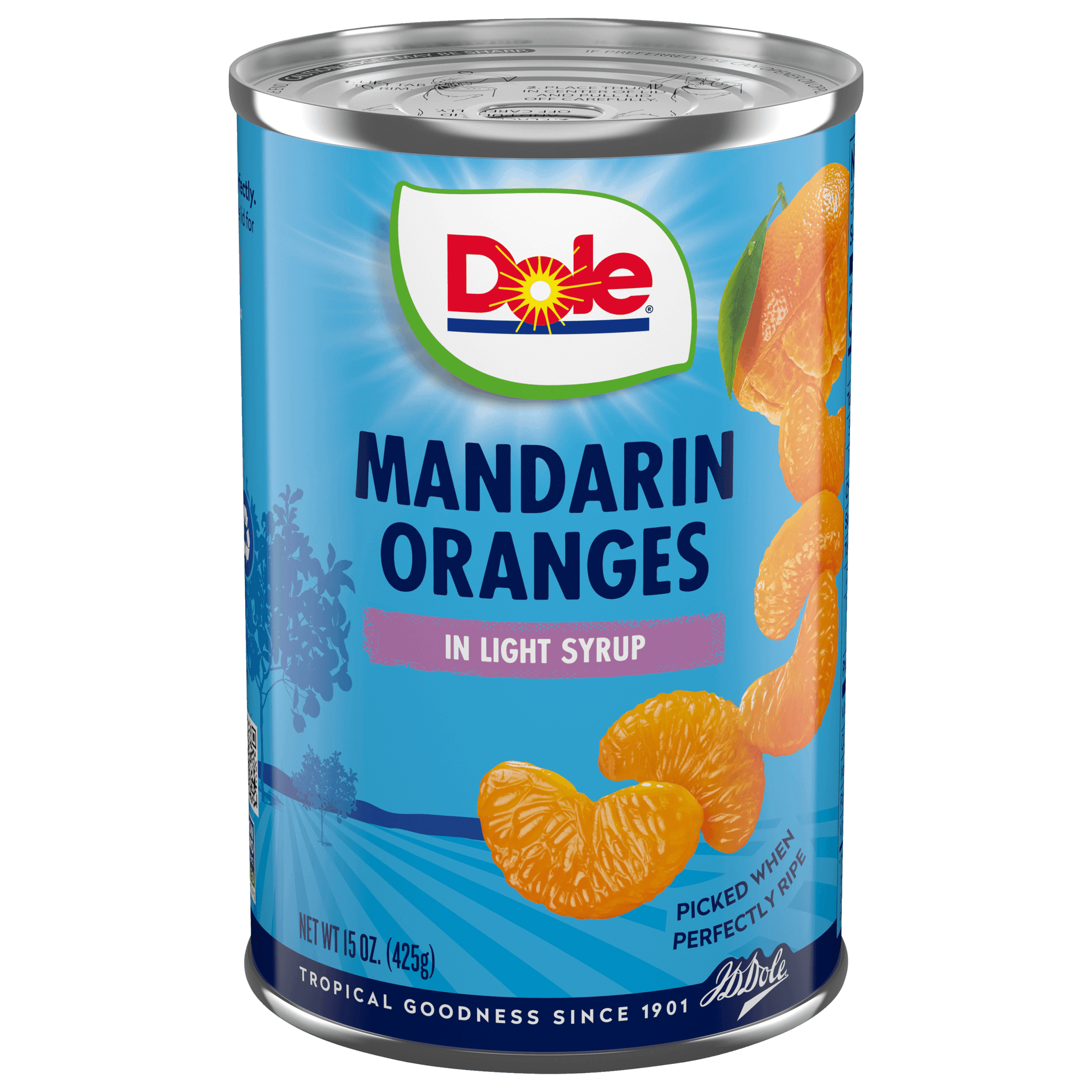 Dole® Canned Mandarin Oranges in Light Syrup: 15 oz, Large - Dole
