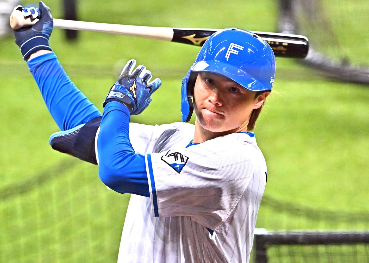 打者・山崎福也 「3番・DH」でスタメン 試合前フリーで柵越え2本