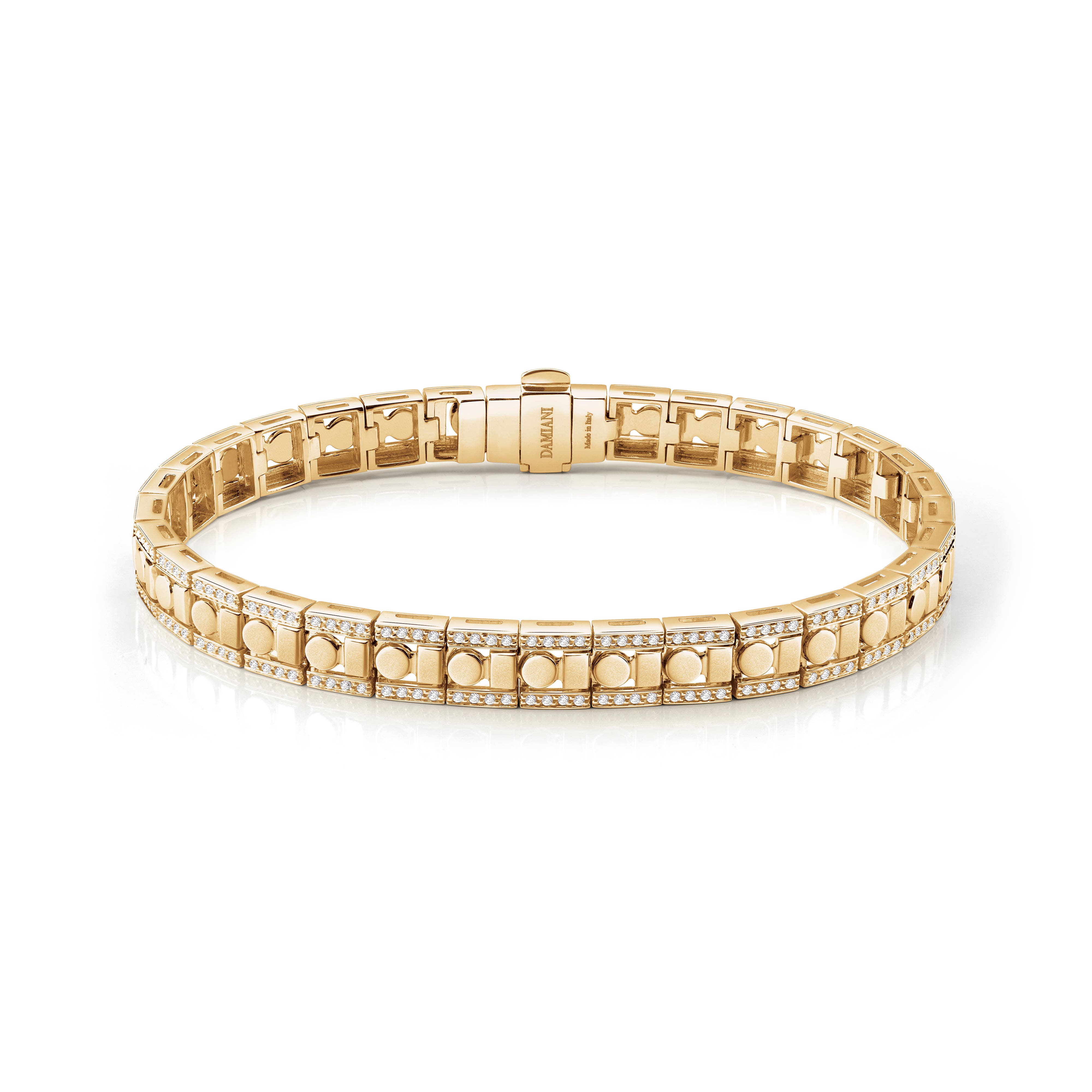 Yellow gold and diamonds bracelet