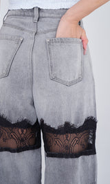 スカラップレースデニムロングパンツ – Darich (ダーリッチ)