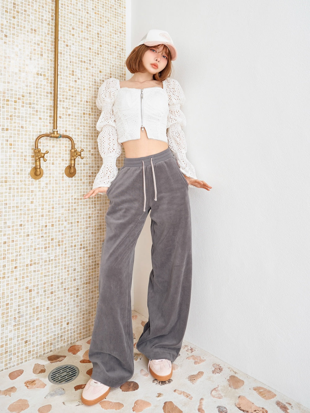 バイカラーコードベロアワイドパンツ – Darich (ダーリッチ)