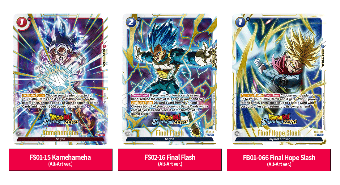 Exclusive cards included in Dragon Ball Sparking! Zero Premium