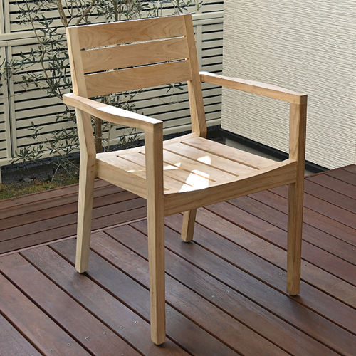 チーク無垢材 無塗装 SUN ダイニングチェアC540XX C540XX サンフラワー