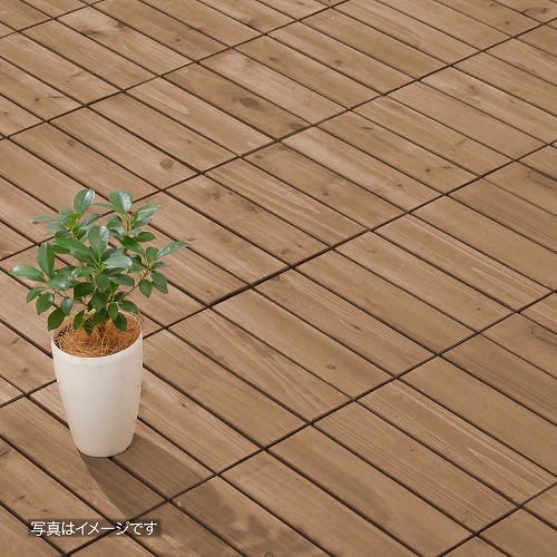 ベースアップ 敷くだけデッキ 天然木 9枚組 JBG-BWW/9S タカショー