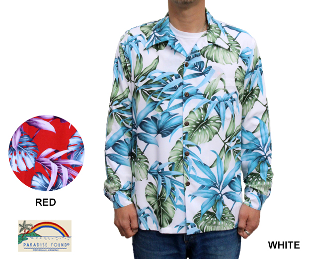 Paradise Found パラダイスファウンド 長袖 アロハシャツ RAINFOREST