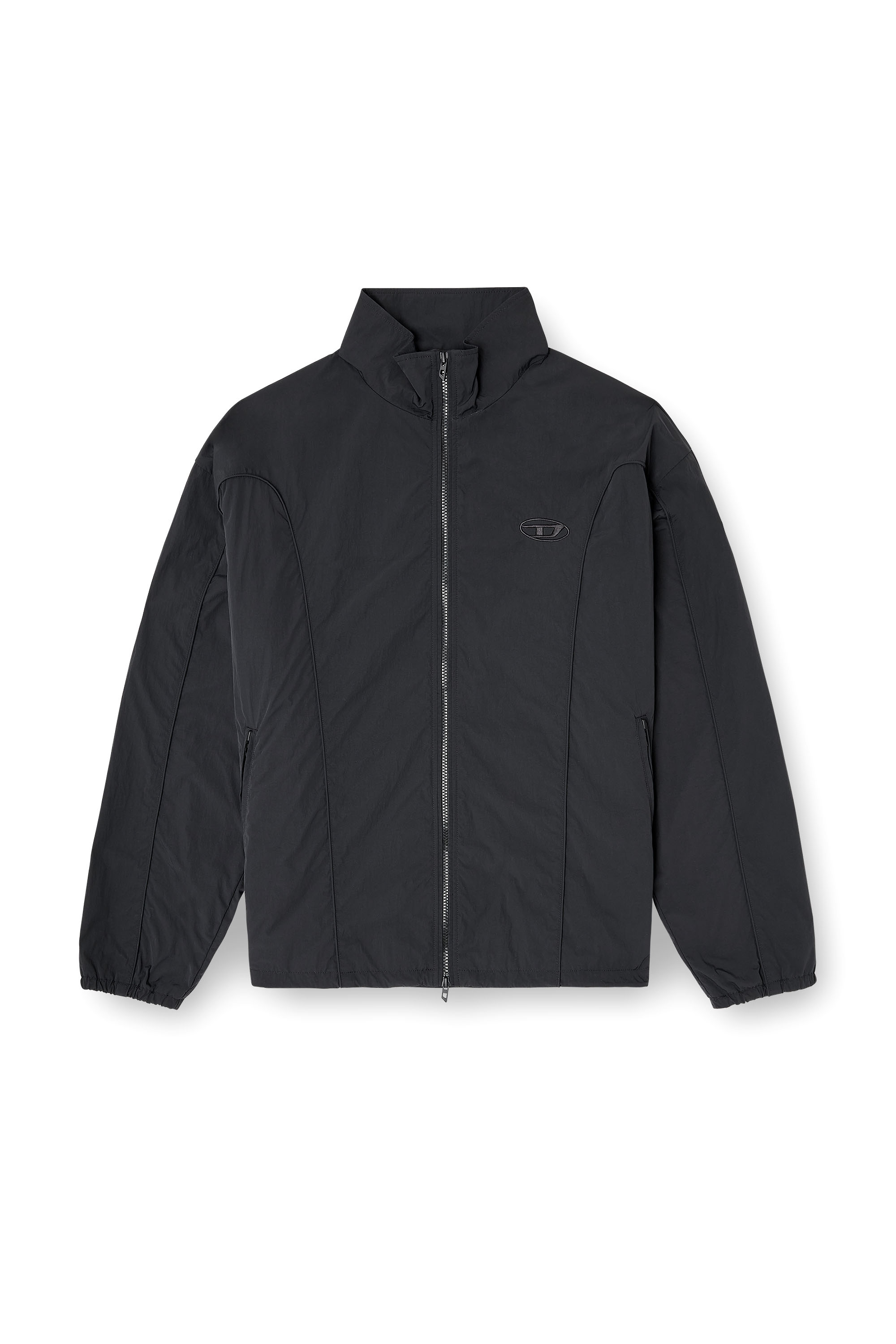 D-GLORY JOGG Moto jacket in coated JoggJeans｜ブラック｜メンズ｜DIESEL