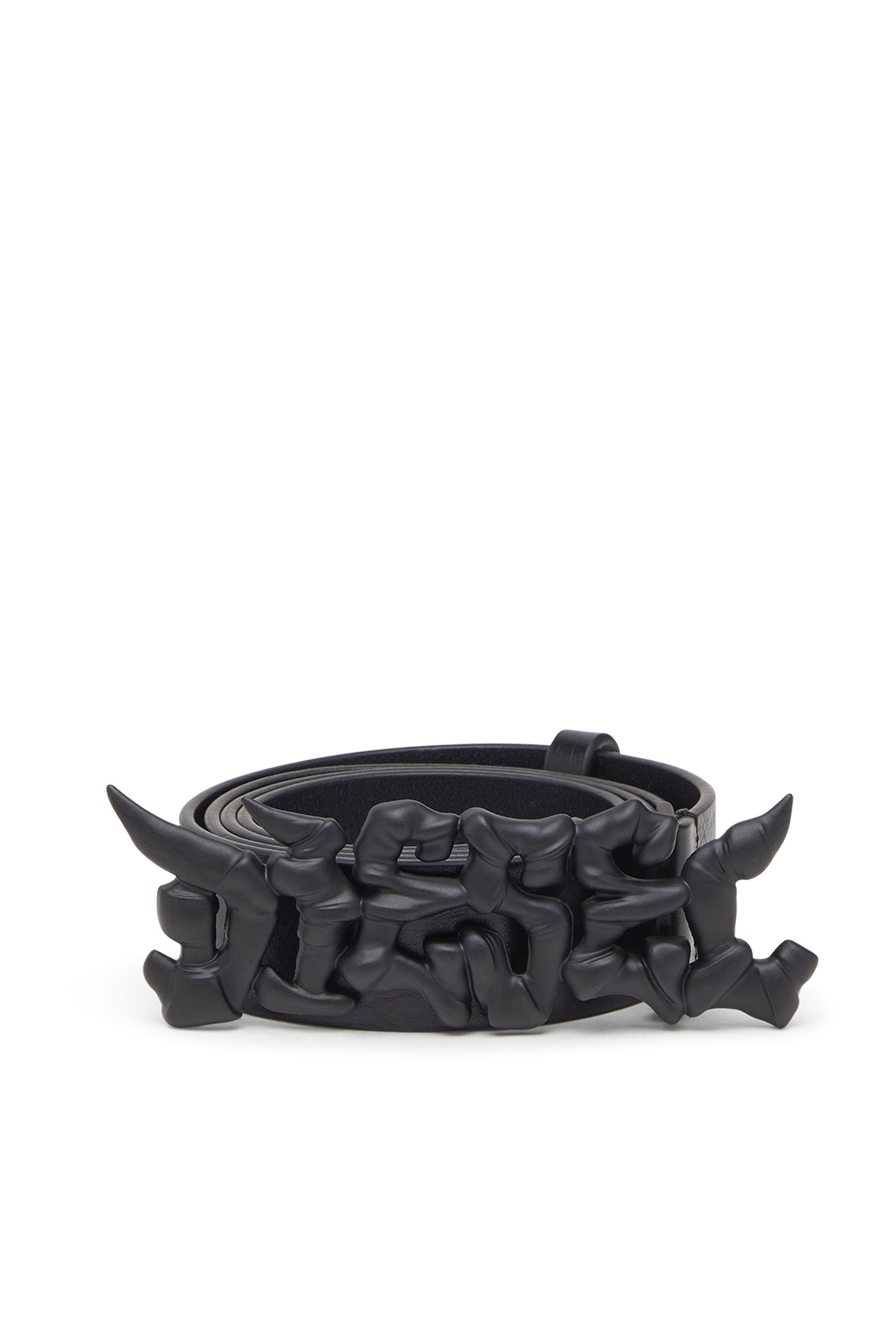 B-GRAFFITI 3.5cm pull-up leather belt with graffiti buckle