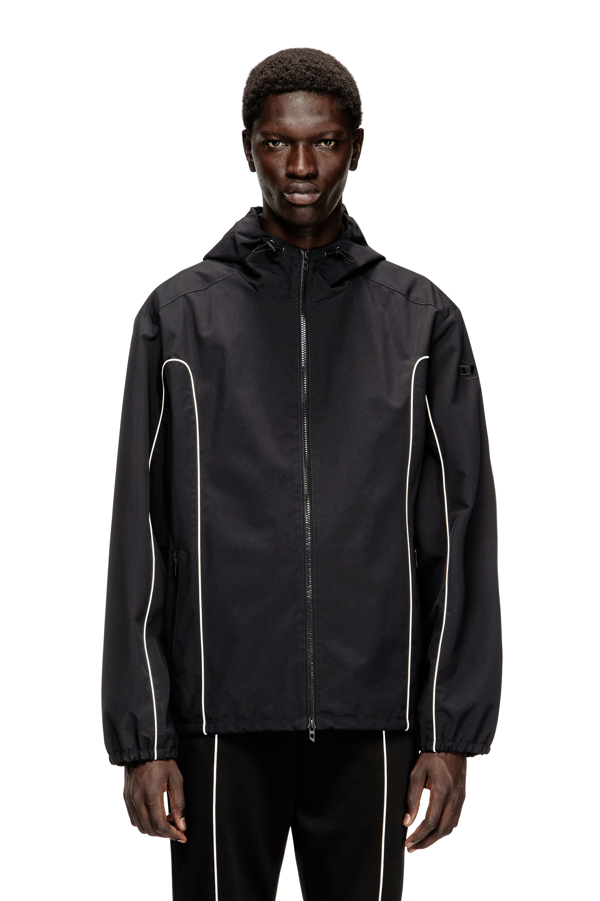 J-HIVES-WRD フード付きジャケット｜ブラック｜メンズ｜DIESEL