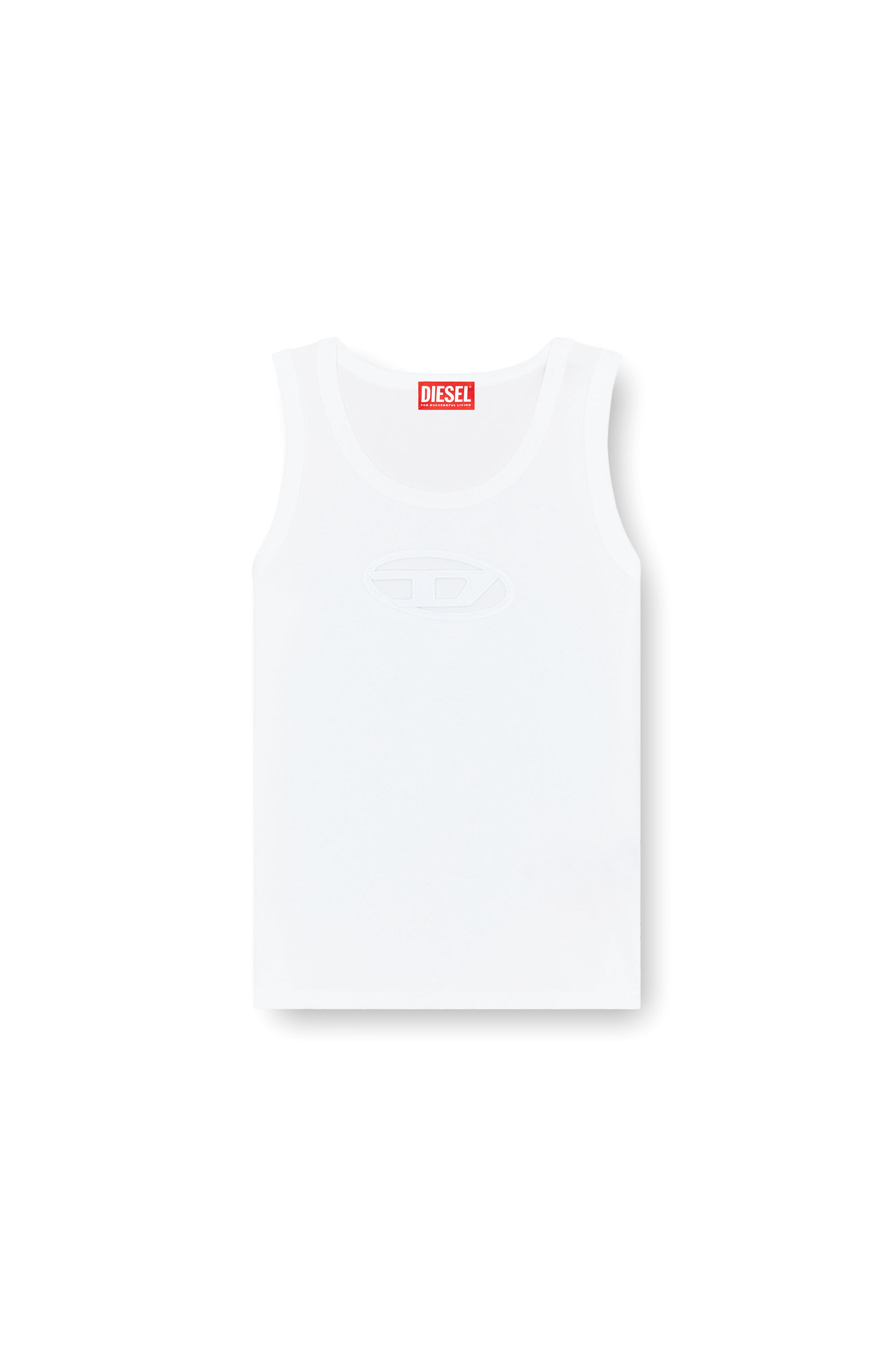 T-LYNYS-OD Tank top with cut-out Oval D logo｜ホワイト｜ウィメンズ