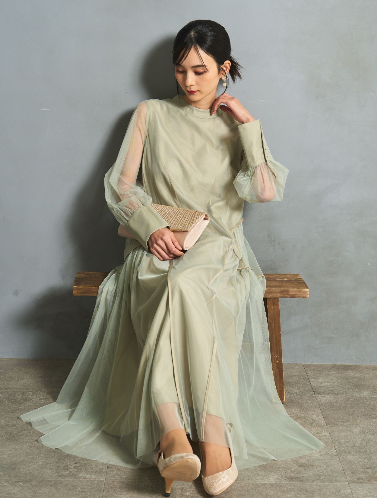 ユールック パテントレザー バレリーナ 37 グリーン ユールック