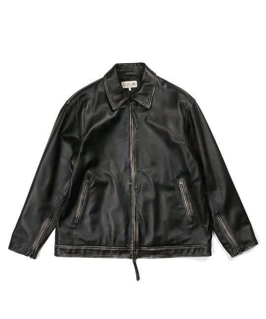 シープスキンレザー シングルライダース ジャケット ｜The DUFFER of