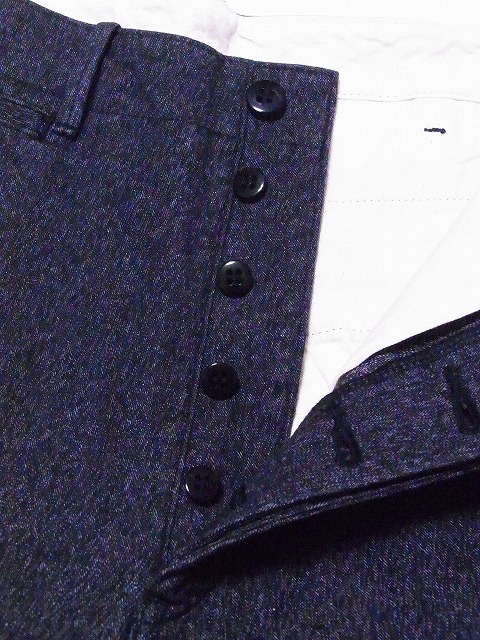 CUSHMAN[クッシュマン] ワークパンツ ブラックシャンブレー タイト