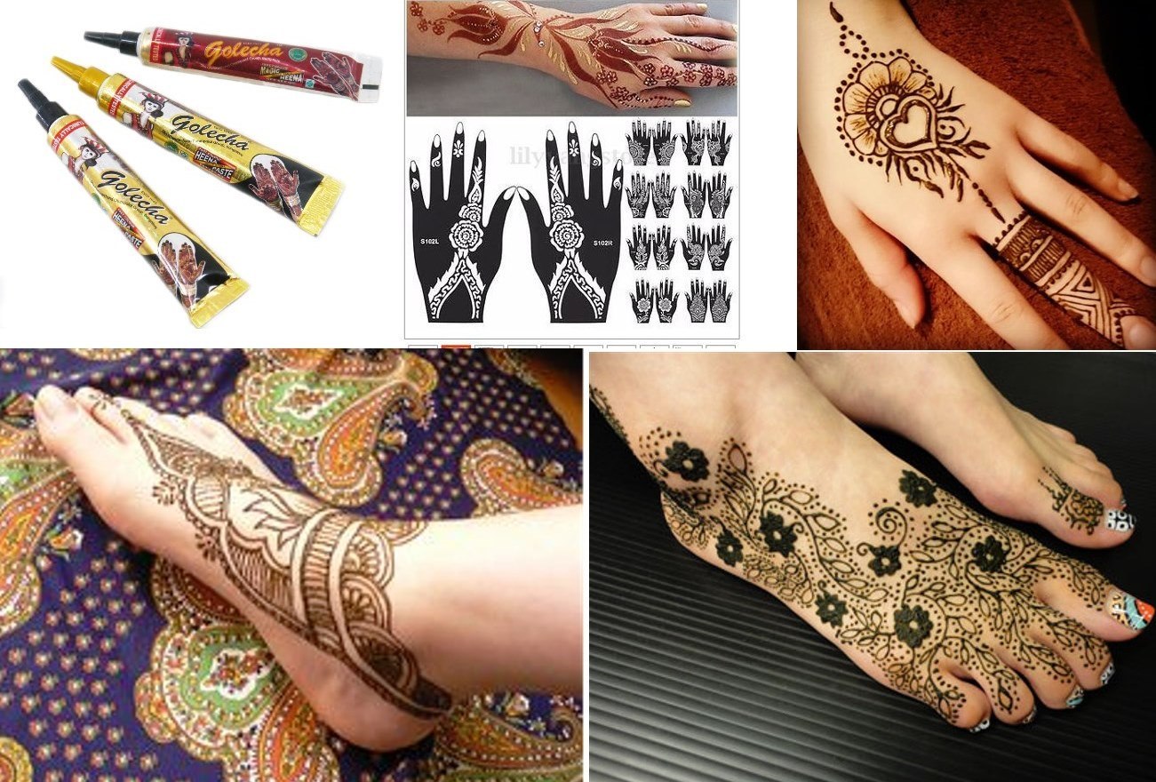 ヘナ タトゥー 用 ブラック 一時的な刺青 植物性染料 ヘナ タトゥー