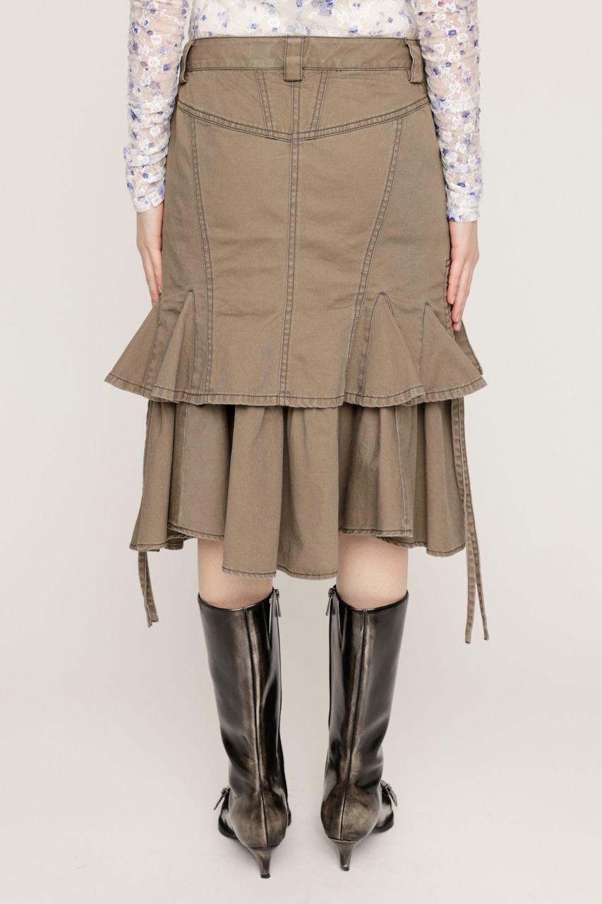 SLY | L／W WASHED MIDDLE MERMAID スカート (スカート(ミディアム