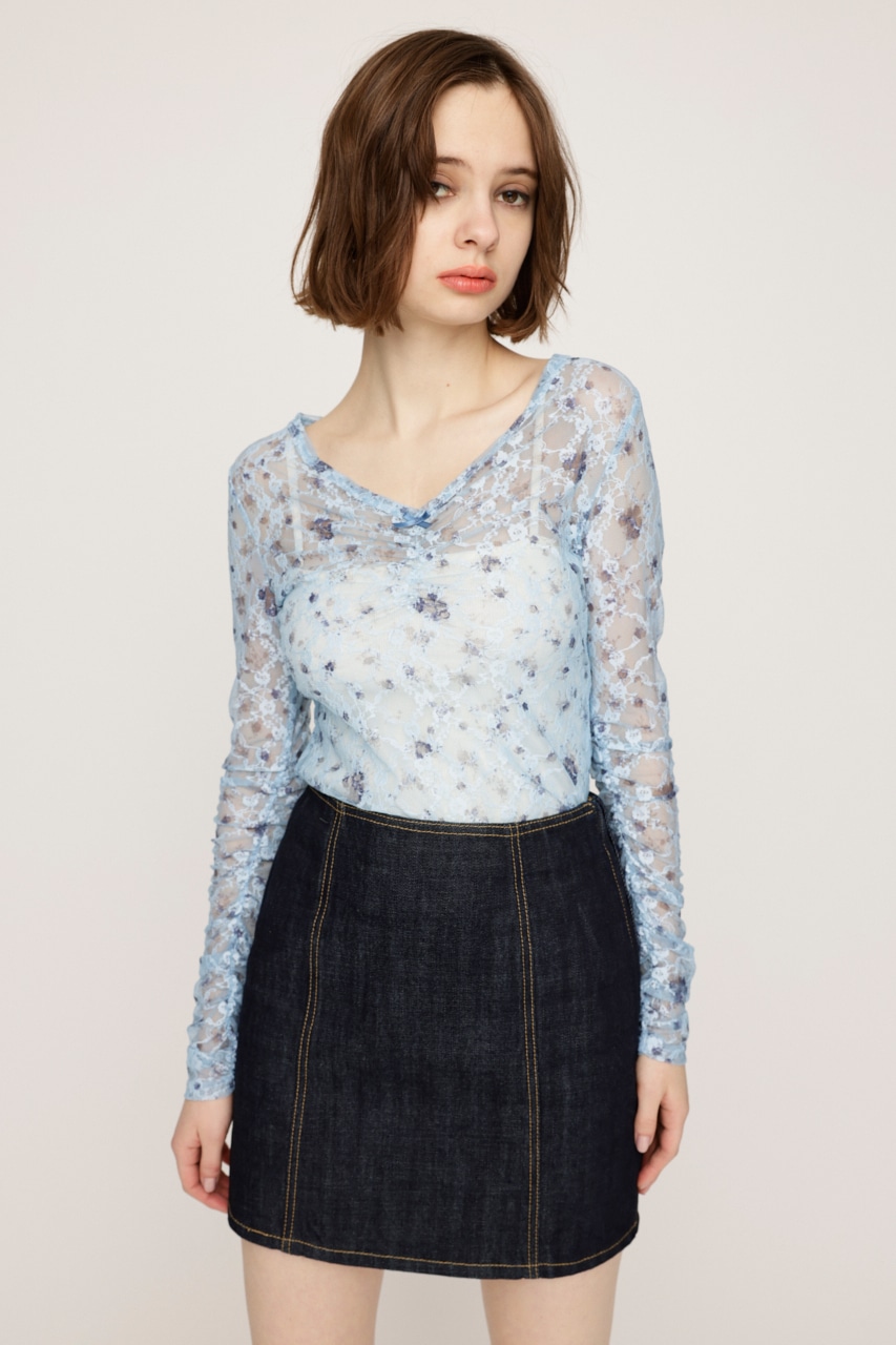 SLY | FLOWER LACE トップス (Tシャツ・カットソー(長袖) ) |SHEL'TTER