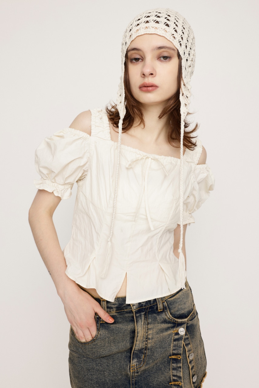 SLY | SHOULDER OPEN SQ PUFF トップス (シャツ・ブラウス ) |SHEL