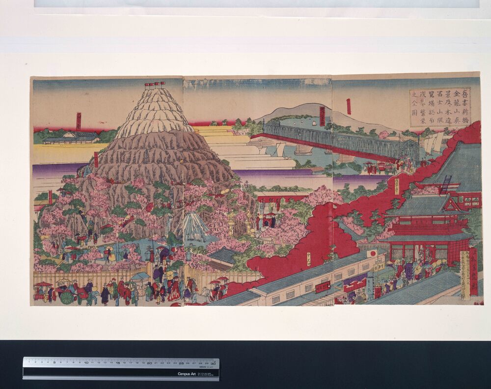 絵画 509 油絵/風景/東京の街景/浅草橋/神田川柳橋/P15号 絵画 509