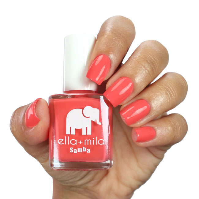 One in a Melon | Red Orange Nail Polish | ella+mila