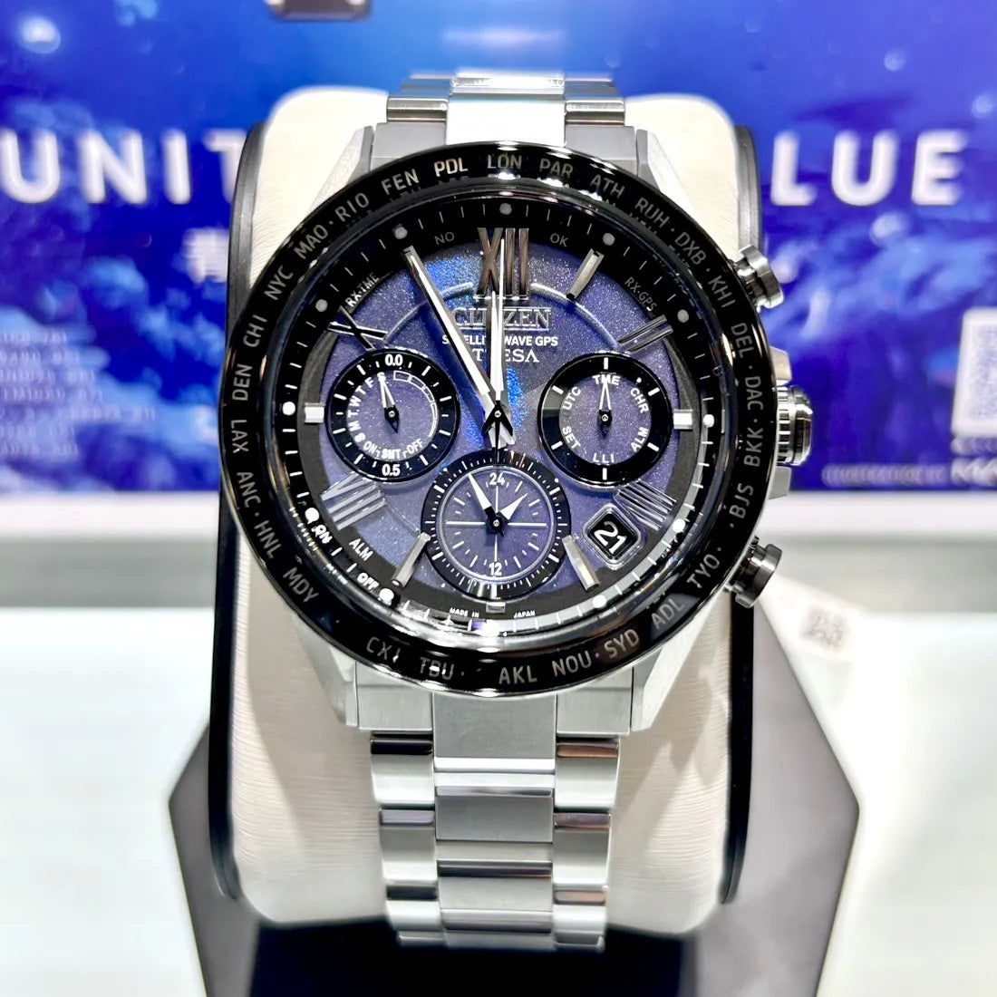 CC4075-50L ACT Line エコ・ドライブGPS衛星電波時計 ダブルダイレクト