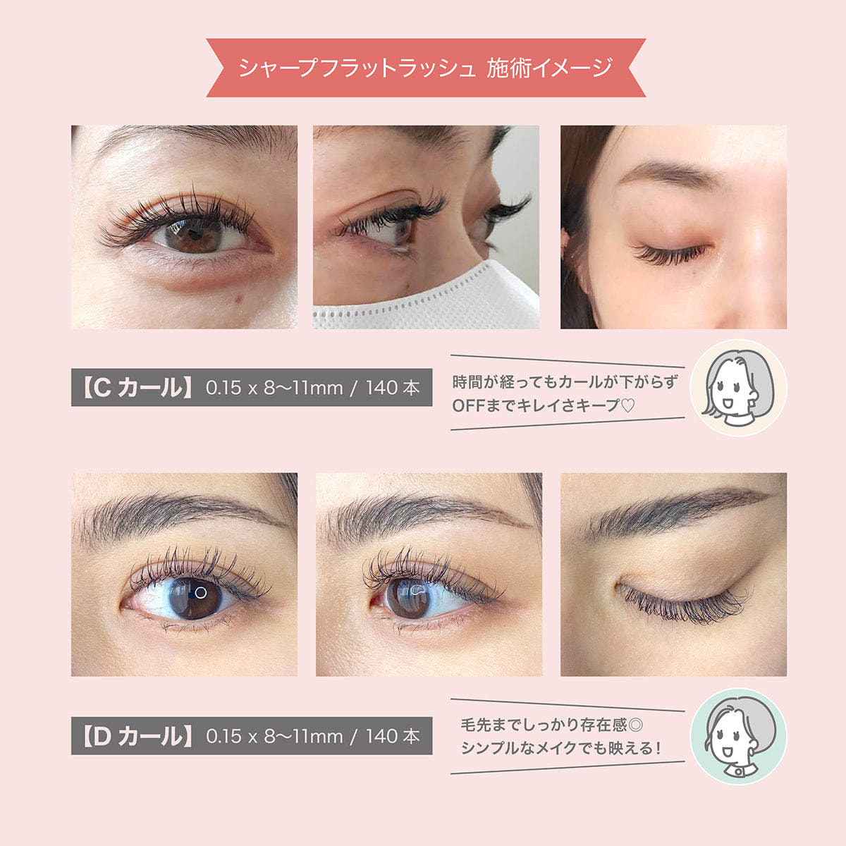 BL】＃フラットラッシュ[Jカール 太さ0.15 長さ8mm］の通販・卸売り