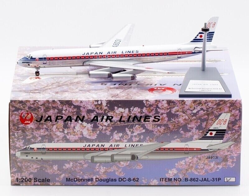 JAL Japan Air Lines Douglas DC-8-62 JA8031 With Stand InFlight B