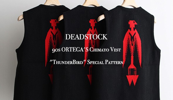 DEADSTOCK】90s ORTEGA'S Chimayo Vest “ThunderBird” Special Pattern