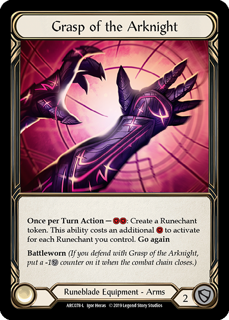 Grasp of the Arknight - Flesh & Blood TCG - Arcane Rising – FaB
