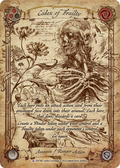 Codex of Frailty Marvel - Outsiders - Flesh & Blood TCG - FaB Foundry