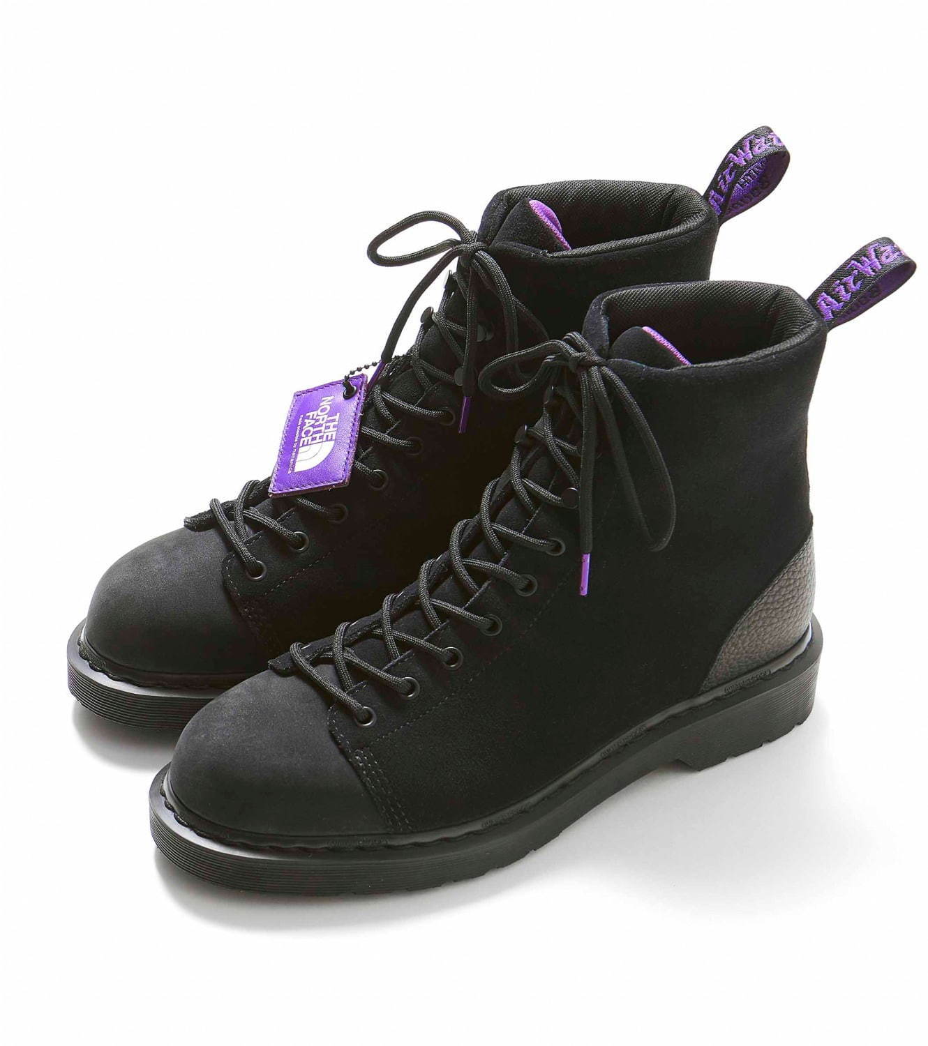 ザ・ノース・フェイス パープルレーベル×ドクターマーチン、レザーを