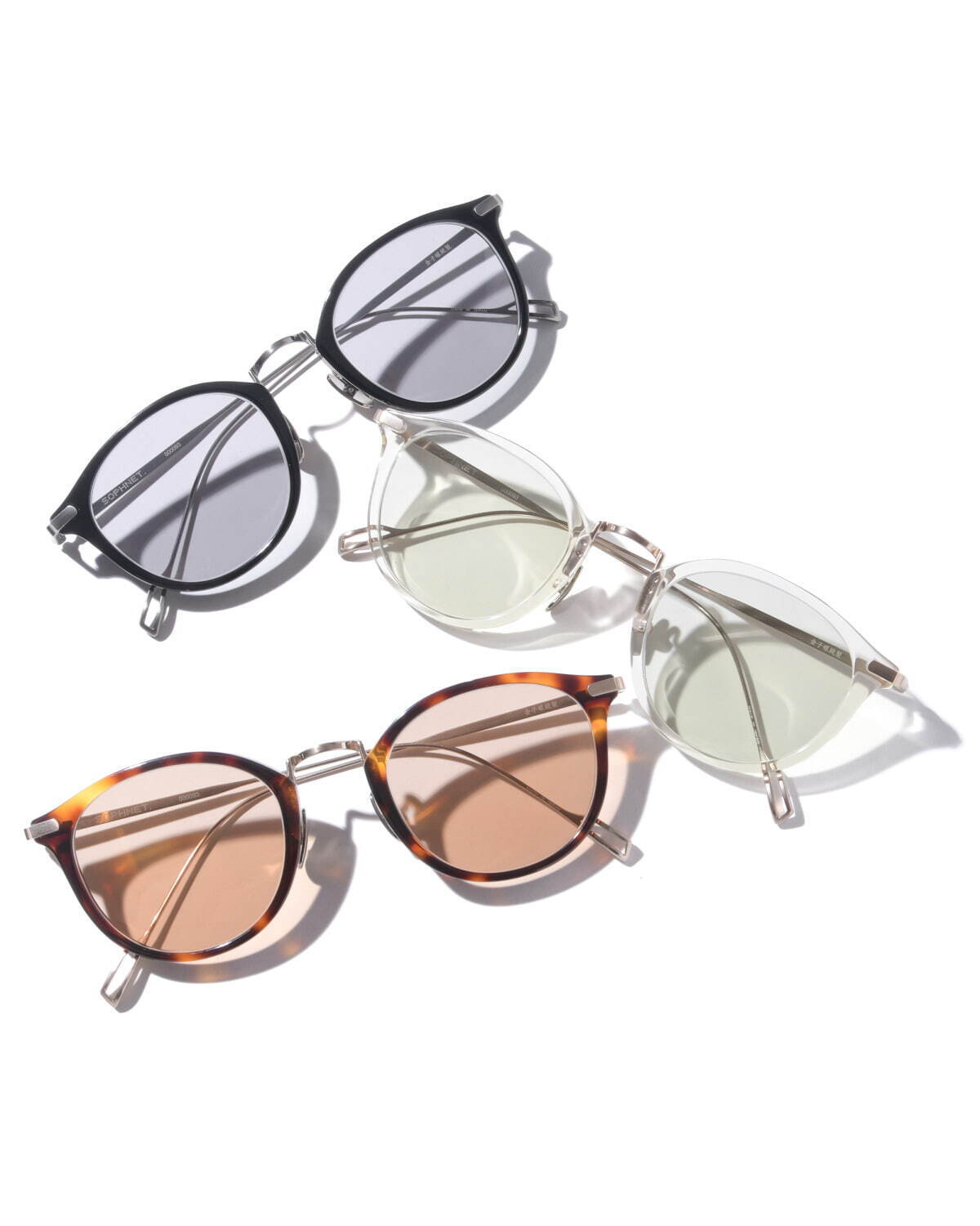 ソフネット×金子眼鏡のコラボアイウェア、チタン×セルの異素材コンビ