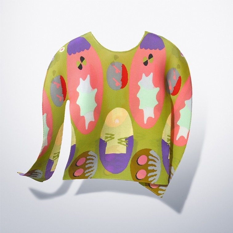 ミー イッセイ ミヤケ、喜怒哀楽などの“表情”を柄にしたクルーネック