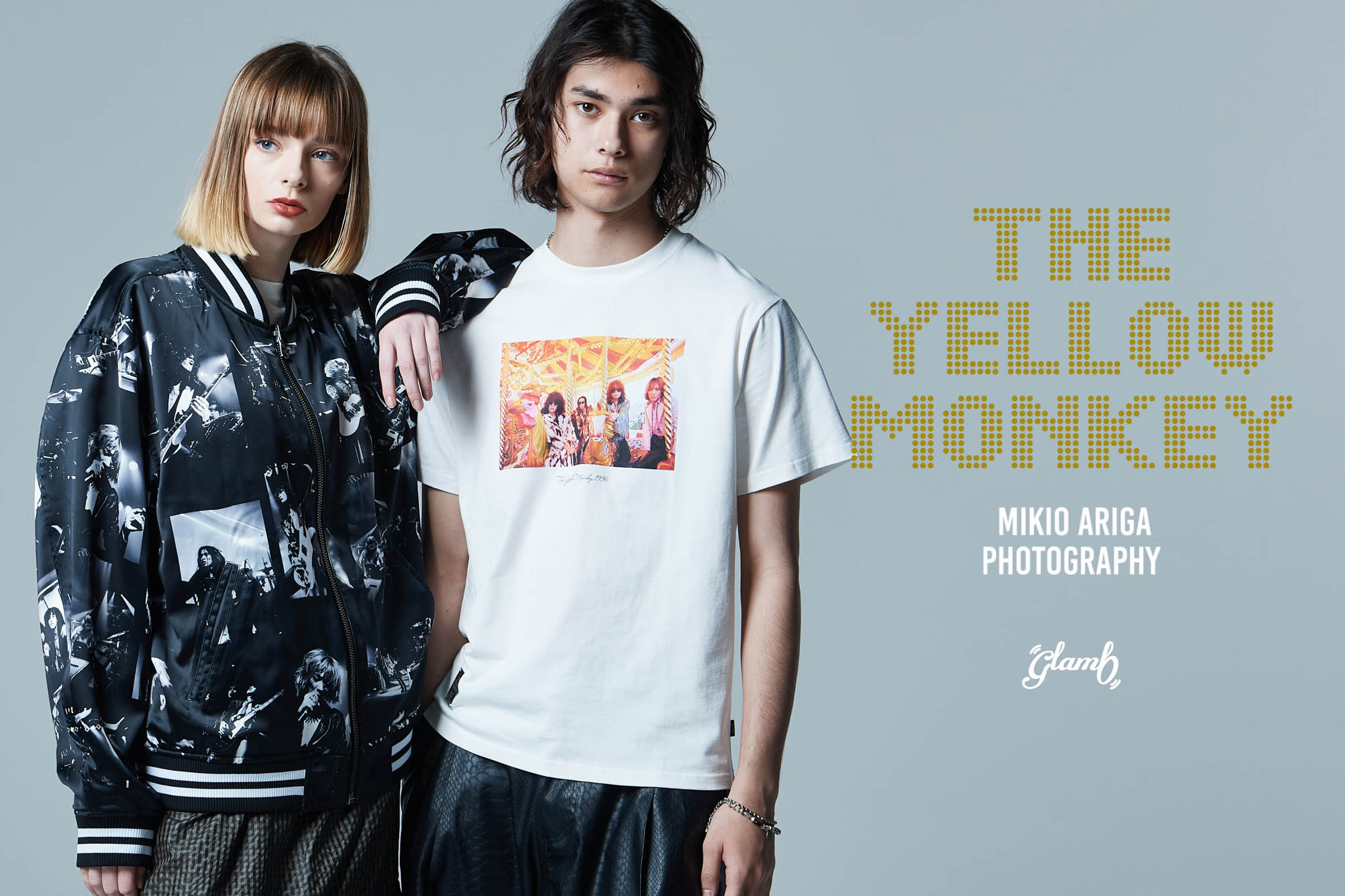 90年代のTHE YELLOW MONKEYの写真をTシャツに glambからコラボアイテム