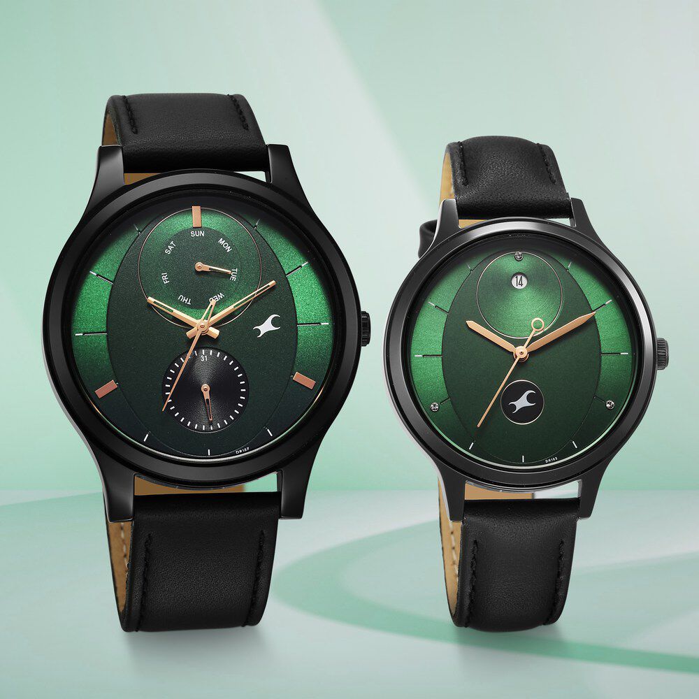 Buy Online Fastrack Mixmatched Quartz Multifunction Green Dial