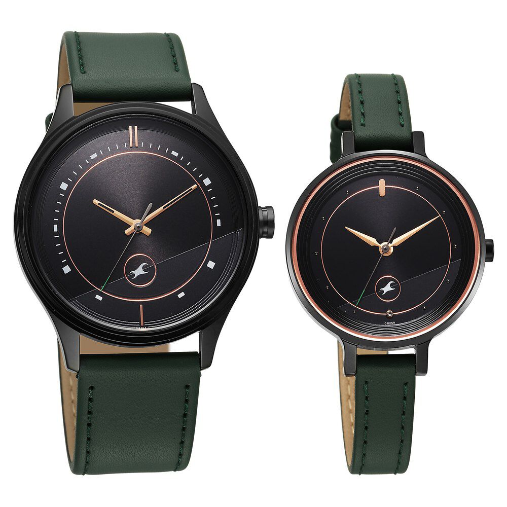 Buy Online Fastrack Mixmatched Quartz Analog Black Dial Green