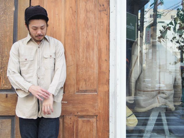 40's BIG YANK マチ付きチノワークシャツビッグヤンク｜ Feeet 古着