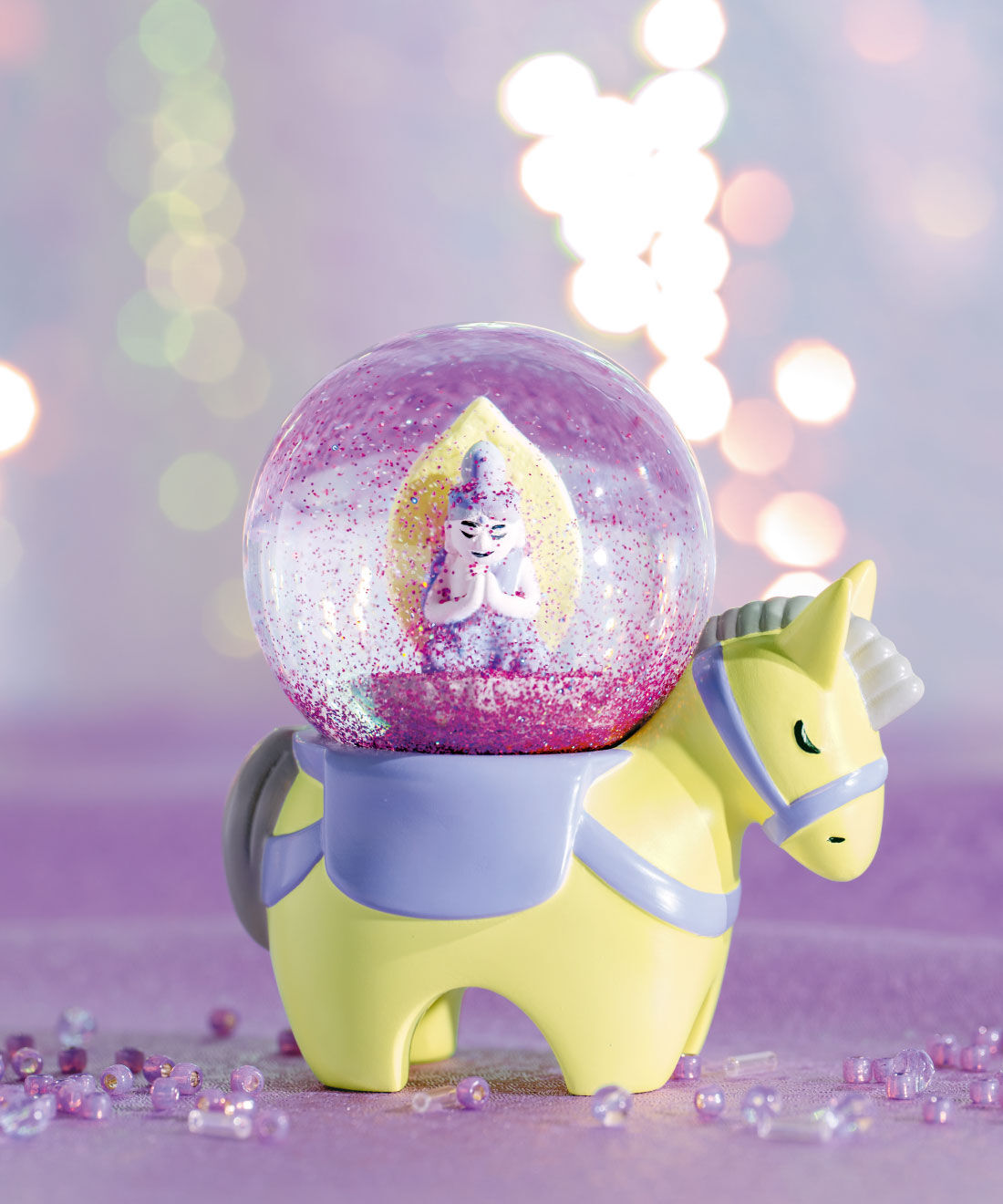 きらめく輝きで見守る 守り本尊スノードーム〈午（うま）〉｜ミニツク