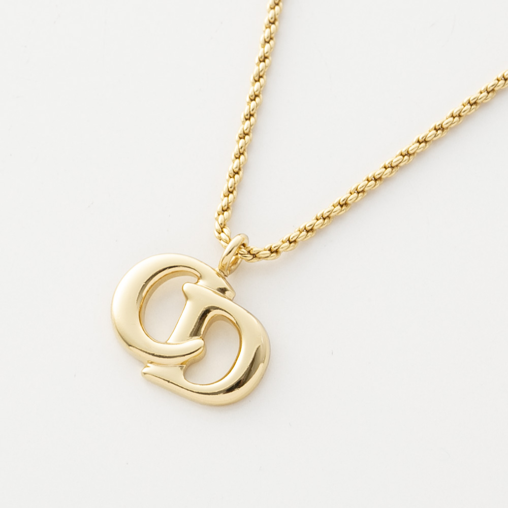 ヴィンテージ・中古】ディオール DIOR 立体CDロゴ太チェーンネックレス