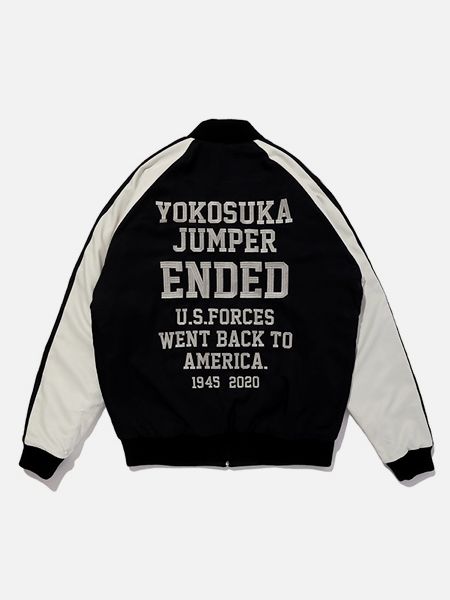 CHALLENGER / ENDED SOUVENIR JACKET -Black×White-