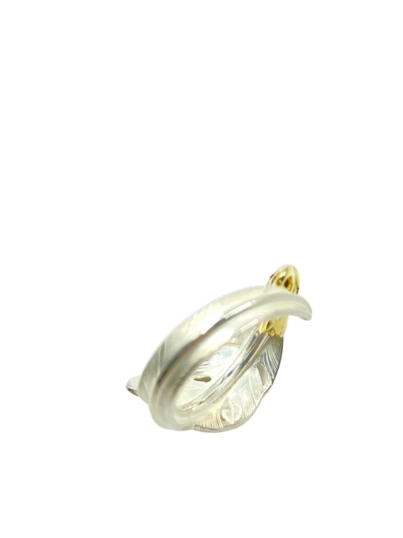 LARRY SMITH / EAGLE HEAD KAZEKIRI FEATHER PINKIE RING -RUBY-