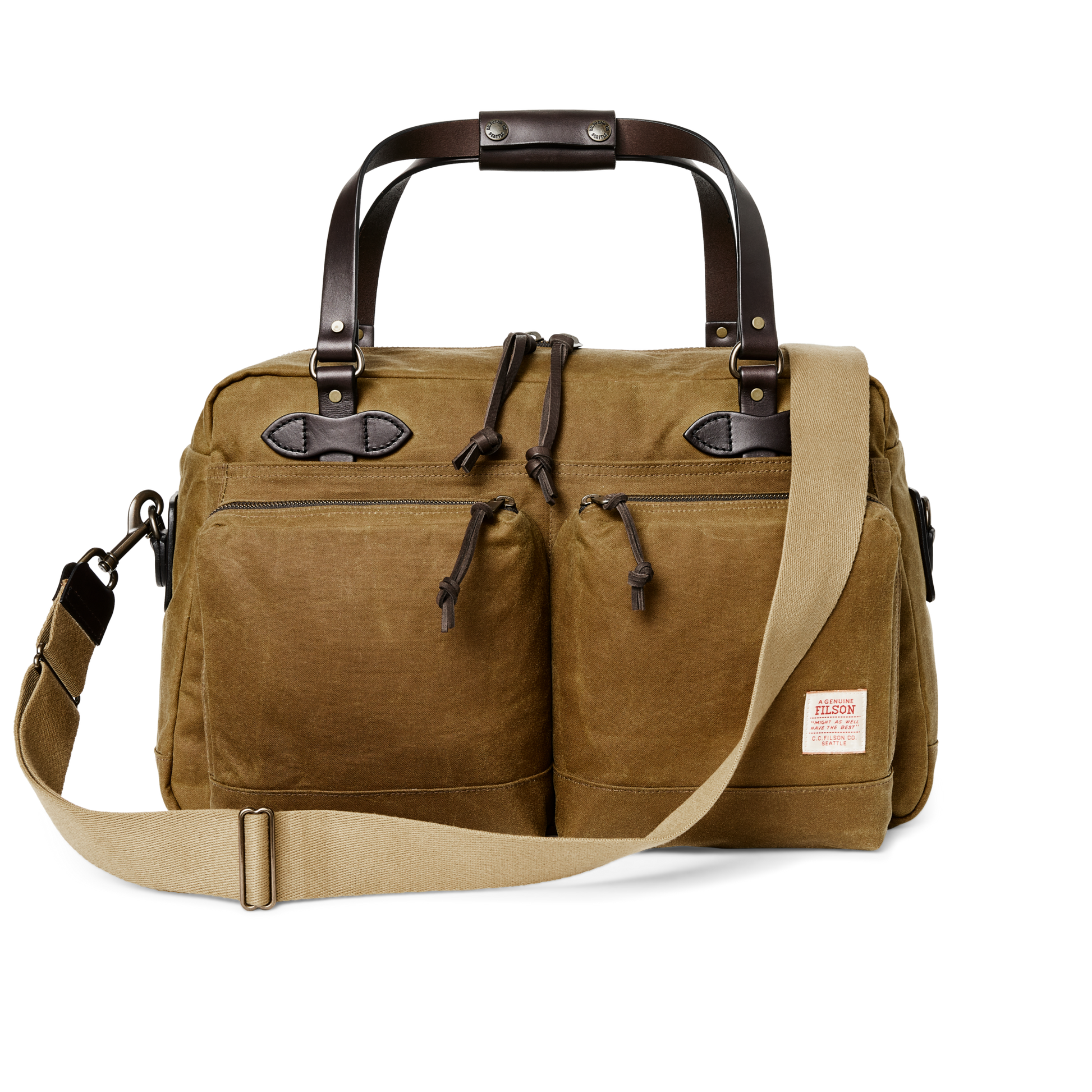 48 Hour Tin Cloth Duffle Bag - Dark Tan | Filson