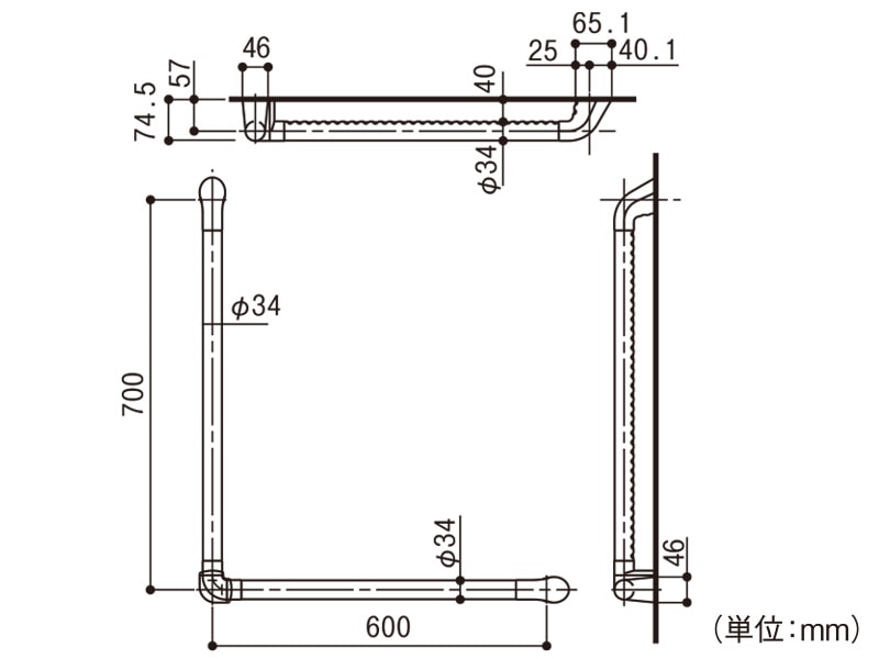 ニューソフトハンド P-34NV L型: 手すり｜【公式】ファーストリフォーム