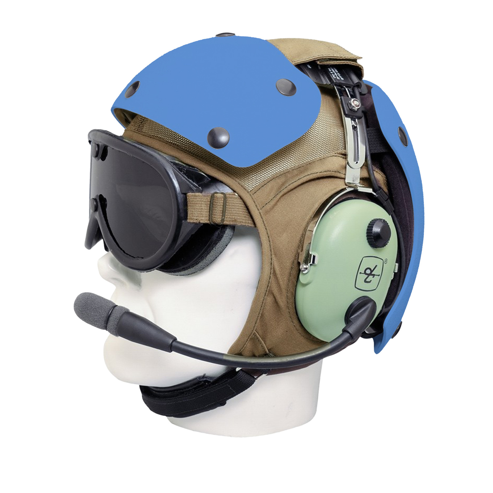 David Clark Flight Deck Helmet Shell Assembly - Front - Royal Blue