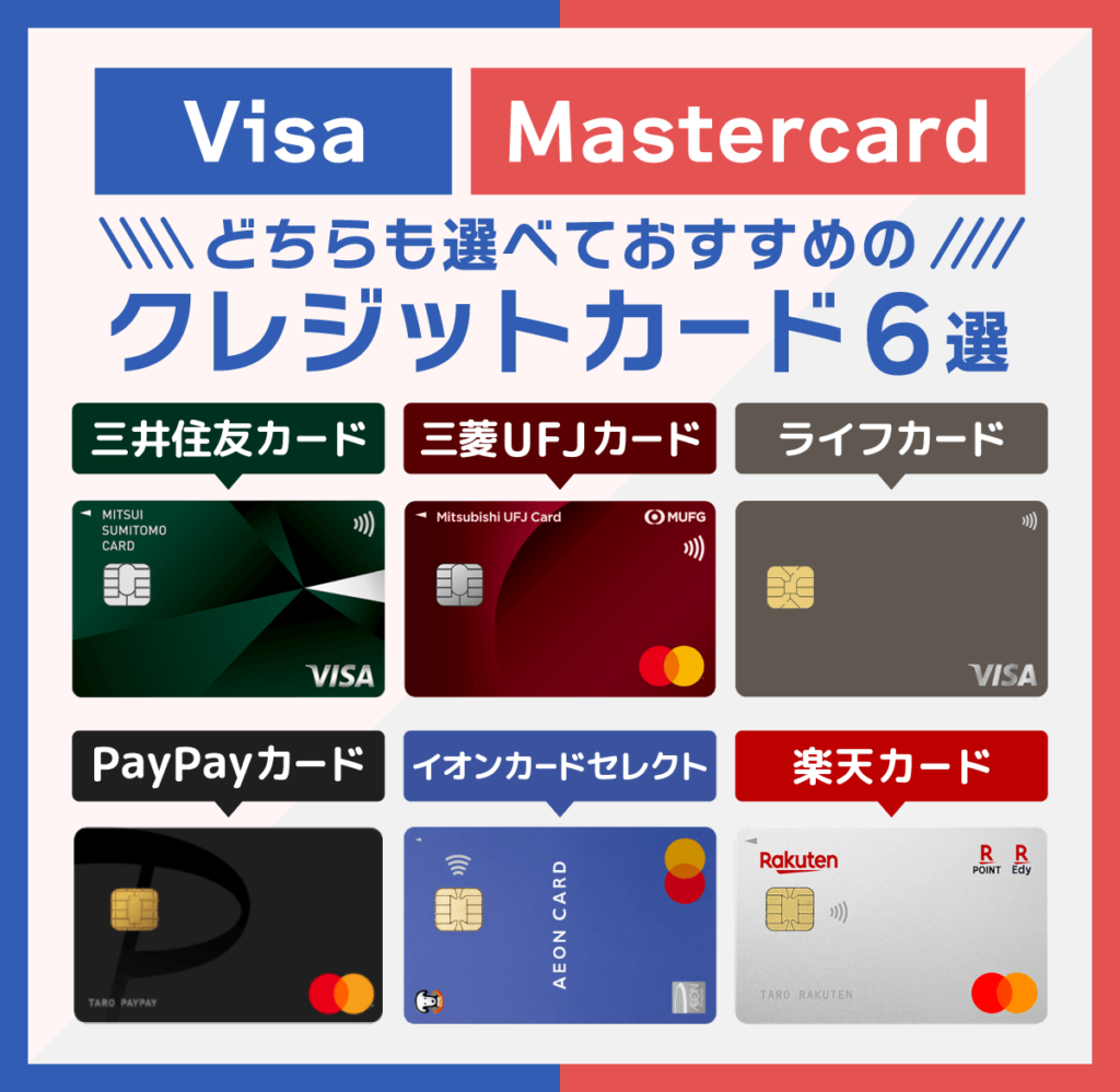 VisaとMastercardはどっちがいい？利便性の違いやおすすめクレジット