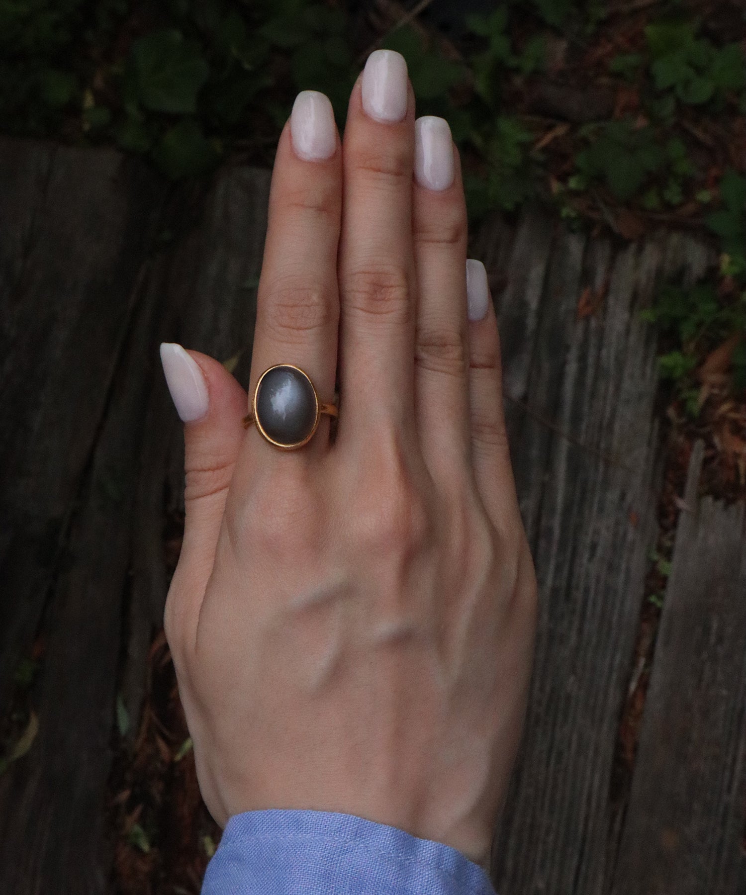 グレームーンストーン リング – Fruitsjolie